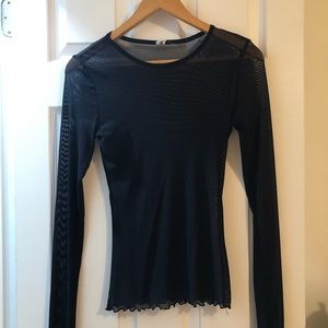 Black Sheer Long Sleeve